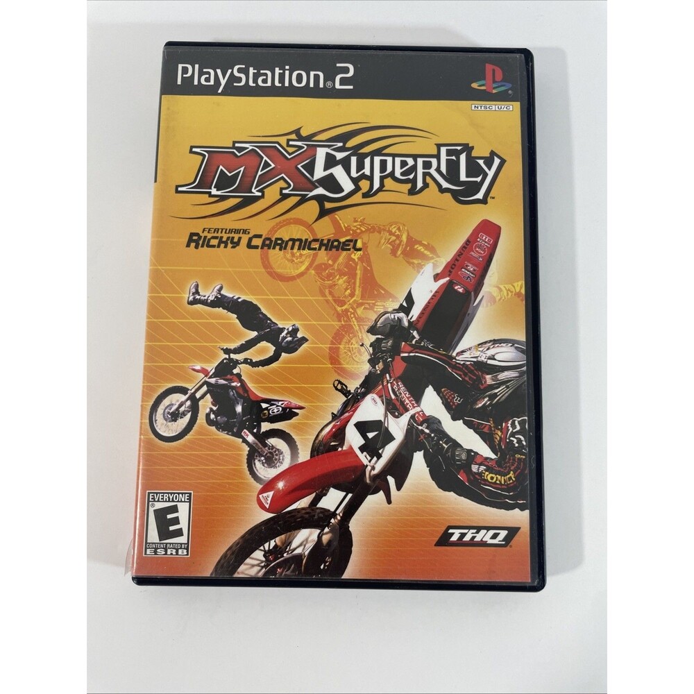 MX SuperFly PS2 PlayStation 2 Tested Working Complete CIB Ricky Carmichael